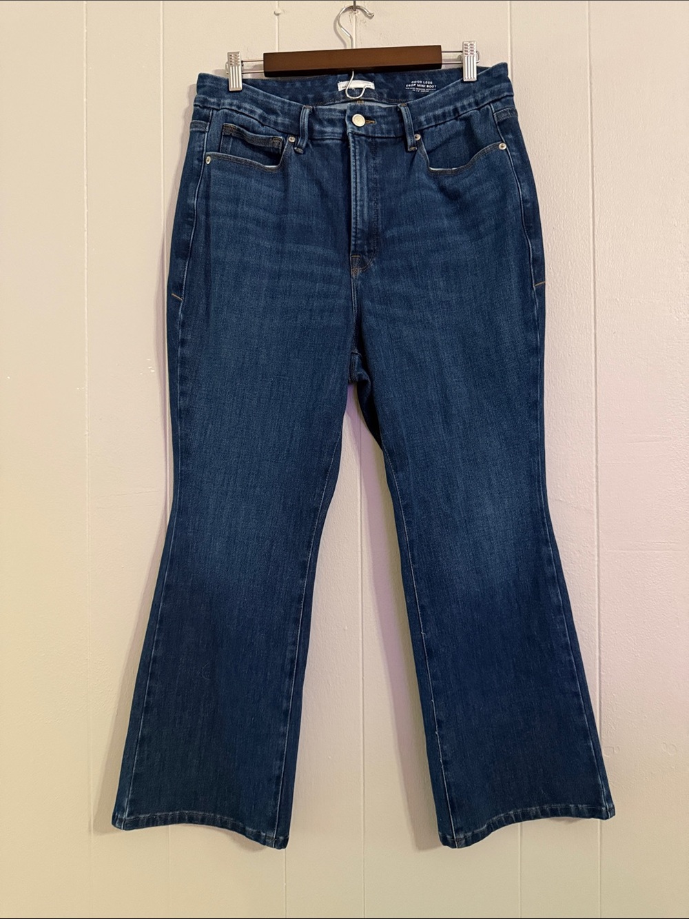 Good American Crop Mini Boot Jeans Mid-Rise 26 1/2 inseam